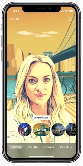 Apple Clips 2.0 Dodaje 360-stopniowe tła Star Wars do Selfies na iPhone X