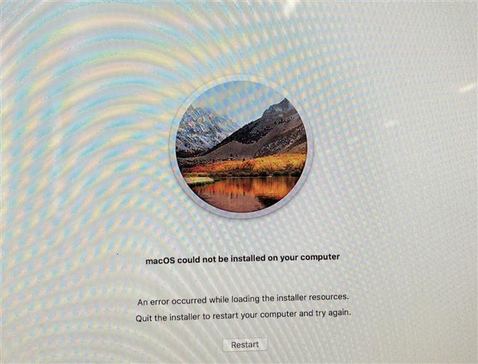 Nie można zainstalować macOS