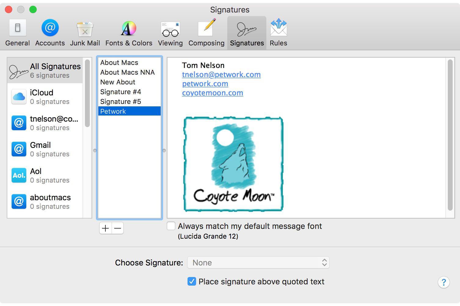 Dodaj podpis na swój adres e-mail w Apple Mail