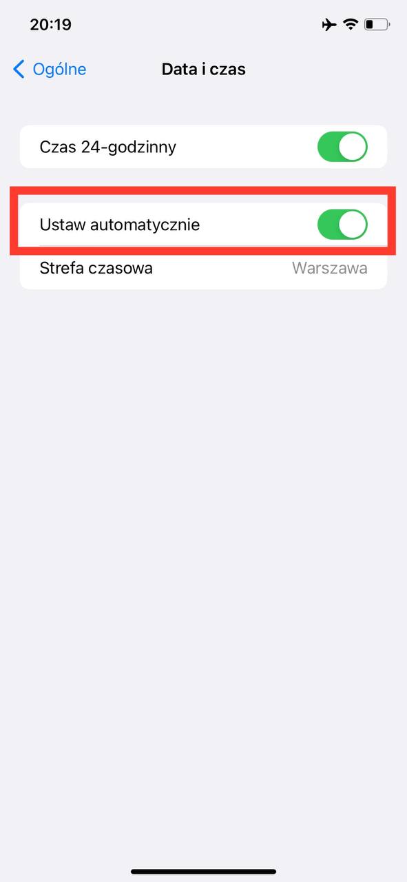Sprawdź ustawienia daty i czasu telefonu