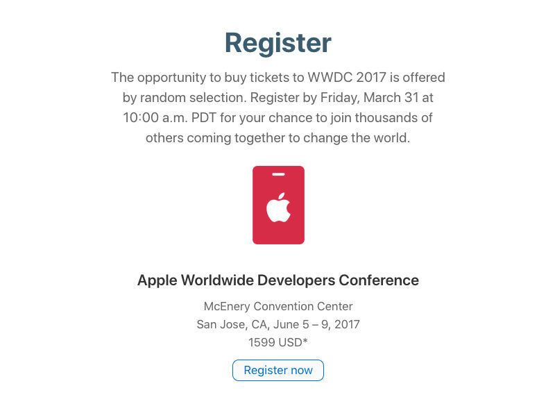 Jak uzyskać bilety WWDC 2017