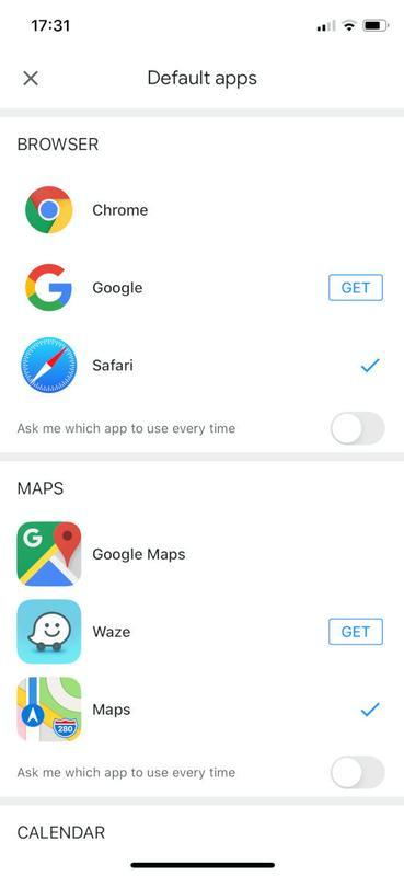 Jak zmienić domyślne aplikacje iPhone'a w iOS 13: ustawienia domyślne Google