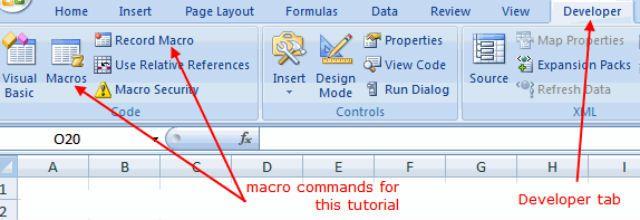 Samouczek programu Excel do makr