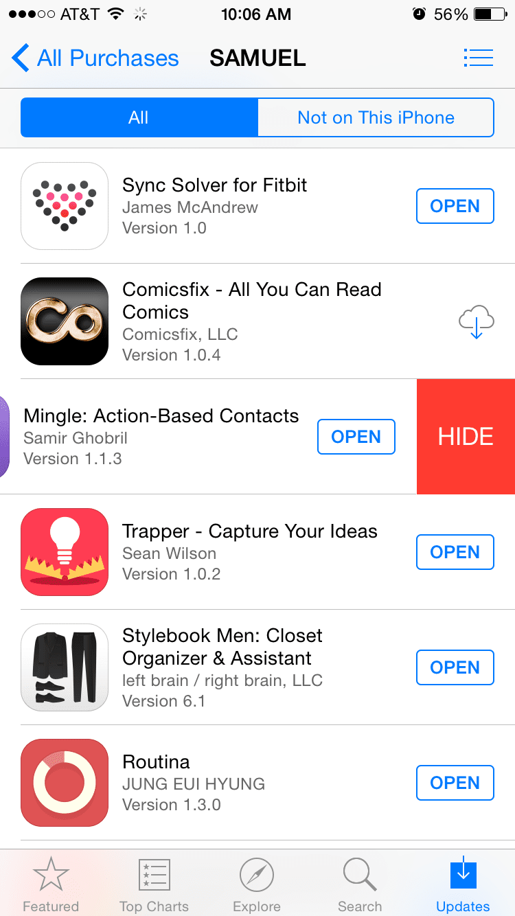 Ukrywanie zakupów w iTunes i App Store w ramach Family Sharing