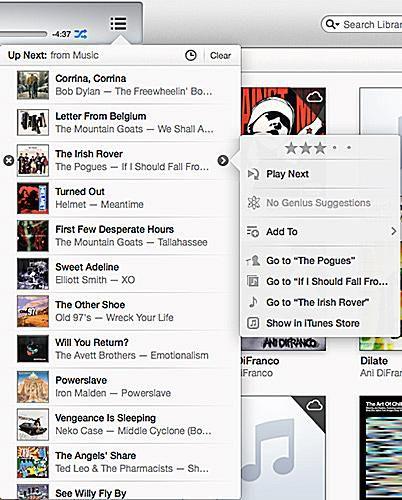 Używanie następnej funkcji w iTunes